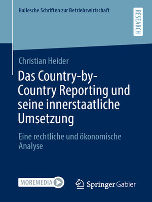 cover image of Das Country-by-Country Reporting und seine innerstaatliche Umsetzung